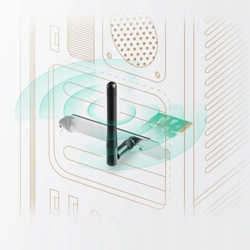 Карта Wi-Fi TP-LINK WN781ND N150 PCI-E 1x2dBi (SMA) BOX