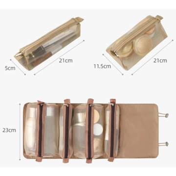 ЖЕНСКАЯ КОСМЕТИЧКА 4в1 косметичка для кистей, зеленая складная косметичка