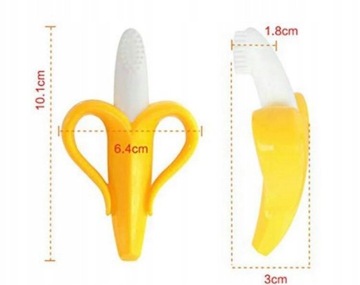 Ортодонтический прорезыватель Baby Banana, желтый силикон.