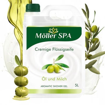 Möller SPA MLEKO I OLIWA ŻEL POD PRYSZNIC SHOWER GEL JAKOŚĆ PREMIUM 5L