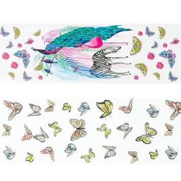 10 x ТРАНСФЕРНАЯ ФОЛЬГА ДЛЯ УКРАШЕНИЯ НОГТЕЙ НАБОР «ГИБРИДНЫЕ БАБОЧКИ ЦВЕТЫ» 04