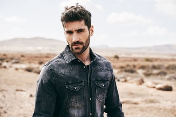 Джинсовая рубашка BRANDIT Riley черная, L