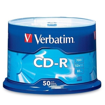 VERBATIM CD-R 700 МБ 52X ДОПОЛНИТЕЛЬНАЯ ЗАЩИТА SP*50 43787
