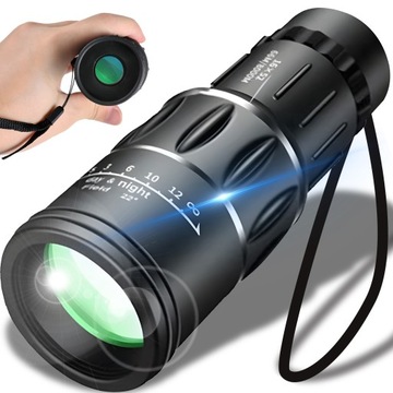 MONOKULAR LUNETA LORNETKA BAK-4 NOC DZIEŃ 16x52 MYŚLIWSKA TELESKOP ETUI