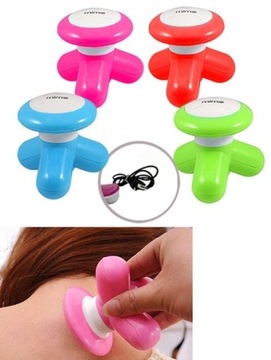МИНИ-МАССАЖЕР НА АККУМУЛЯТОРЕ + USB-КАБЕЛЬ, рельеф ВИБРАЦИЯ