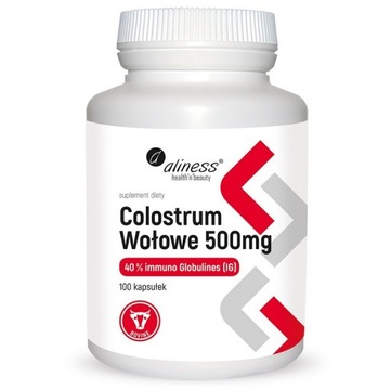 ALINESS COLOSTRUM WOŁOWE 40% 500mg 100 kaps.