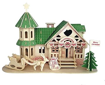 PUZZLE 3D DOMEK MIKOŁAJ SKLEP ŚWIĄTECZNY ŚWIĘTA
