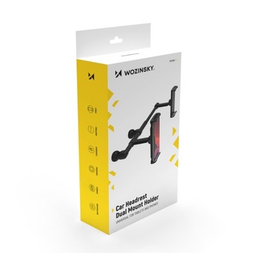 АВТОДЕРЖАТЕЛЬ WOZINSKY ДЛЯ ТЕЛЕФОНА, ПЛАНШЕТА, НА ПОДГОЛОВНИКЕ ДВУХМЕСТНОГО АВТОМОБИЛЯ