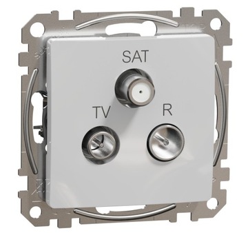 Розетка Sedna Design R/TV/SAT, конец 4 дБ, серебристый