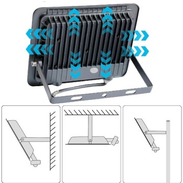 Галогенный светодиод с датчиком движения 50Вт 4250LM