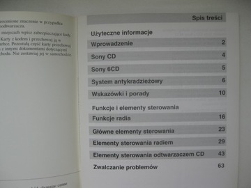 Поддержка аудиосистемы Ford Sony CD Sony 6 CD Ford PL