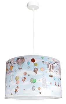 LAMPA WISZĄCA ŻYRANDOL SUFITOWA SŁONIK BŁĘKITNY 1 DO POKOJU DZIECKA LED
