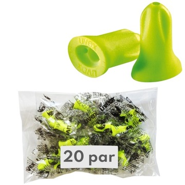 Zatyczki Stopery do uszu UVEX Hi-com lime 20 par