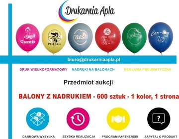 Balony reklamowe z nadrukiem logo 600szt.+GRATISY