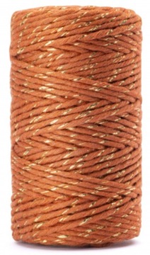 Sznurek Bawełniany ZŁOTA NITKA 2mm 60m Cynamonowy
