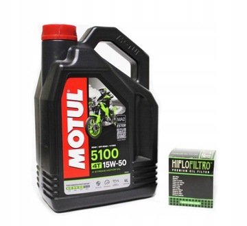 Полусинтетическое моторное масло Motul 5100 4T 15W50.