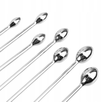DILATOR PENISA męski rozszerzacz cewki moczowej metalowy długi z kulką 6mm