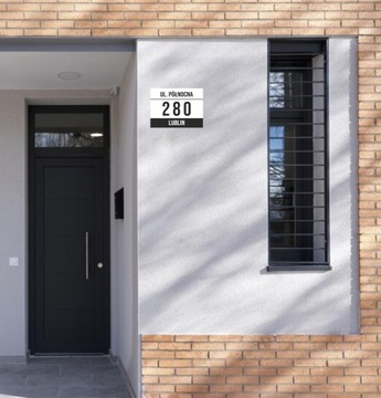 АДРЕСНАЯ ТАБЛИЧКА с номером дома 40x30 см СТРЕЛКА НОМЕРА НЕДВИЖИМОСТИ