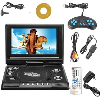 7,8-ДЮЙМОВЫЙ ПОРТАТИВНЫЙ DVD-ПЛЕЕР + ИГРОВАЯ КОНСОЛЬ ДЛЯ ВИДЕО