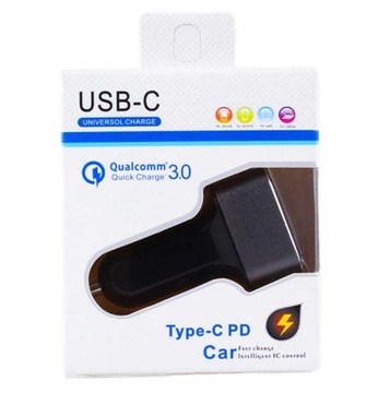 АВТОМОБИЛЬНОЕ ЗАРЯДНОЕ УСТРОЙСТВО PD 45 Вт 20 В QC3.0 36 Вт USB-C