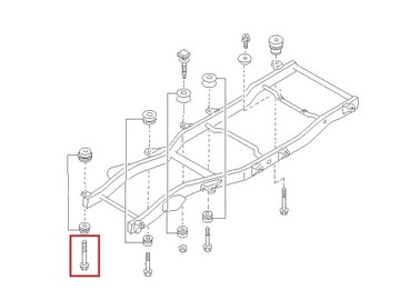 ВИНТ КРЕПЛЕНИЯ КУЗОВА К ПЕРЕДНЕЙ РАМКЕ PATROL Y61