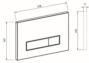 Werit Jomo TREND Przycisk spłukujący CZARNY MAT z tworzywa do spłuczek SLS