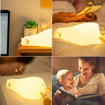 LAMPKA NOCNA DLA DZIECI SILIKON ZABAWKA 3 KOLO USB