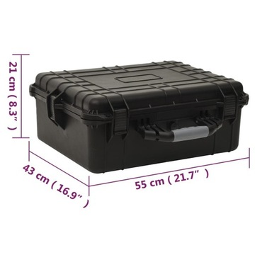 Авиакейс vidaXL Черный 55x43x21 см ПП