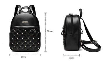 СТИЛЬНЫЙ КОЖАНЫЙ РЮКЗАК С ЗАКЛЕПКАМИ ROCK
