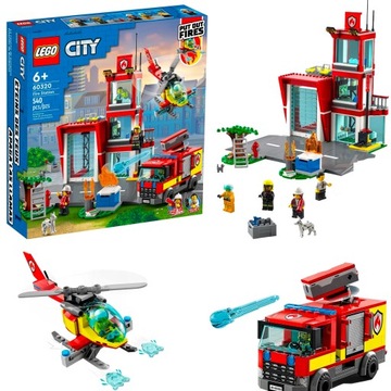 LEGO CITY STRAŻ POŻARNA REMIZA STRAŻACKA WÓZ AUTO