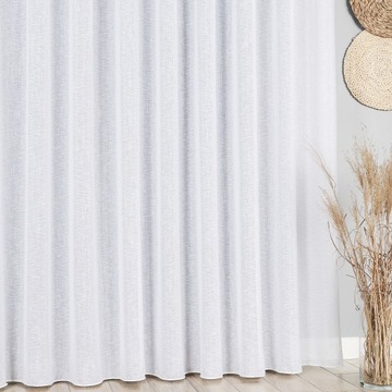 ZASŁONA FIRANA GOTOWA BIAŁA BATYST NA TAŚMIE OŁOWIANKA DO SALONU 200x250