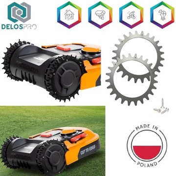 DELOSPRO NIERDZEWNE KOLCE PRZYKRĘCANE DO KOSIAREK WORX LANDROID S i M