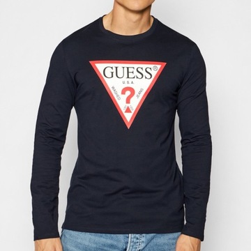 Guess koszulka longsleeve męska granat oryginał M1RI31I3Z11 S