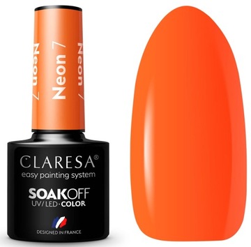 CLARESA LAKIER HYBRYDOWY NEON 7 pomarańczowy