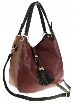 The Grace bags Włoska Elegancka Torebka Damska worek listonoszka 603 D. Red
