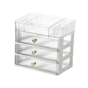 Настольное хранилище для косметики, 4 уровня, прозрачное