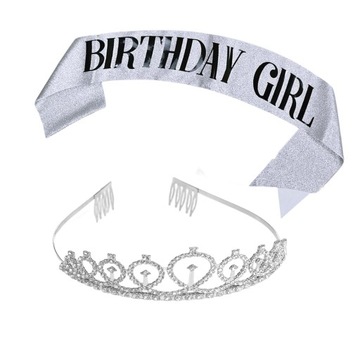 Тиара со стразами, повязка на голову, товары для вечеринок, блестящие аксессуары, серебро