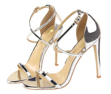 ELEGANCKIE SZPILKI SANDAŁY DAMSKIE BŁYSZCZĄCE ZAKRYTĄ PIĘTĄ R.35-40