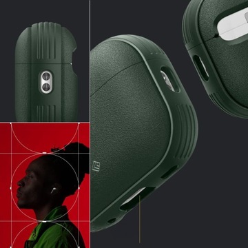 Etui Spigen Caseology do AirPods Pro 2/1, piaskowe matowe z karabińczykiem