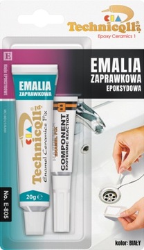 Technicqll Emalia zaprawkowa epoksydowa 20g+6g E-186 Kolor: śnieżnobiały