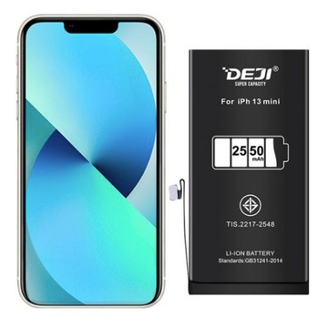 BATERIA DEJI DO APPLE IPHONE 13 MINI 2550 mAh POWIĘKSZONA POJEMNOŚĆ ZESTAW