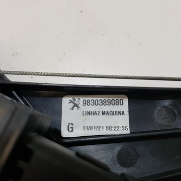 EL. MECHANIZMUS OKNO LEVÝ ZADNÍ PEUGEOT 3008 II 9830389080