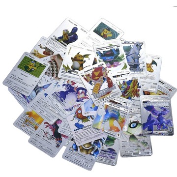 КОЛЛЕКЦИОННЫЕ ИГРОВЫЕ КАРТЫ POKEMON СПЕЦИАЛЬНЫЕ ЧЕРНЫЕ СЕРЕБРЯНЫЕ 60 КАРТ 2в1