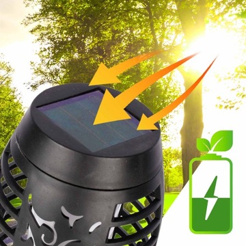 4x СОЛНЕЧНЫЙ САДОВЫЙ ФАКЕЛ С ЭФФЕКТОМ ОГОНЯ ПЛАМЕНИ ДЕКОРАТИВНАЯ СТОЯЩАЯ ЛАМПА