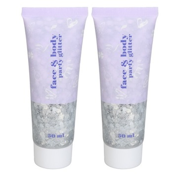 2 шт Гель-блеск для лица и тела Гель-блеск голографический для тела