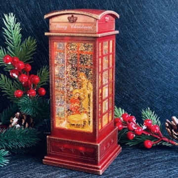 ТЕЛЕФОННАЯ БУДКА, СВЕТОДИОДНЫЙ ФОНАРЬ, Рождественский вертеп + Музыкальная шкатулка
