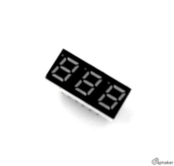 Wyświetlacz LED 7-seg. 3 cyfry - czerwony, wspólna