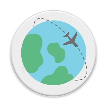 Светоотражающая наклейка в виде самолета-глобуса для багажа, чемодана, сумки, серебристая AGR