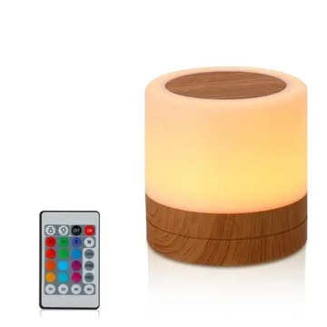 LAMPKA NOCNA LED WIELOKOLOROWA USB PILOT DOTYK