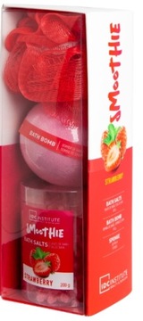 Smoothie TRUSKAWKA do kąpieli kula, sól, myjka